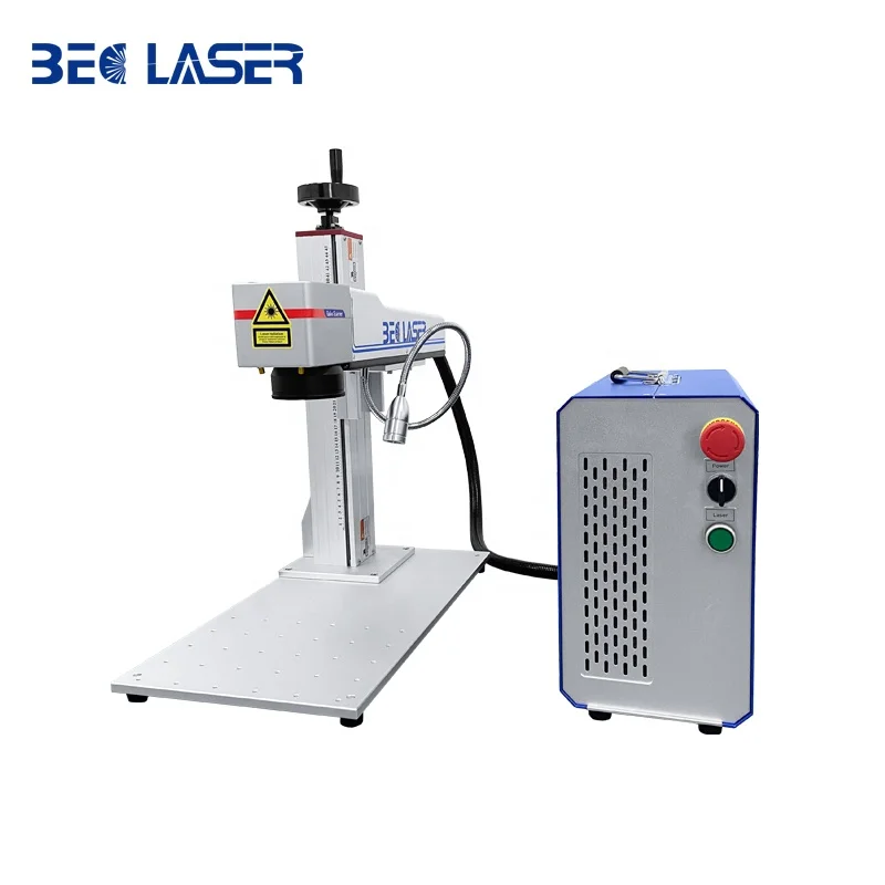 JPT Raycus Fiber Metal 20w  30w 50w Silicone Laser Engraving marking  Machine for leather Acrylic wood cutting