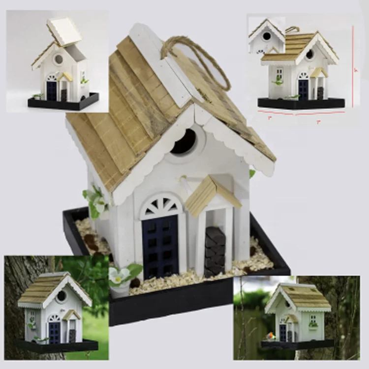DIY Exquisite Wooden Hanging Bird House Bird Feeder