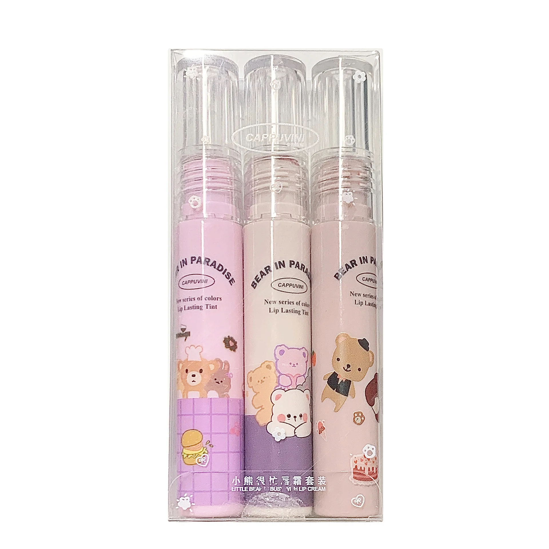 Bear Paradise Milk Tea Lip Mud Lip Gloss Silky Liquid Lipstick Moisturizing  Long Lasting Velvet Matte Lip Glaze