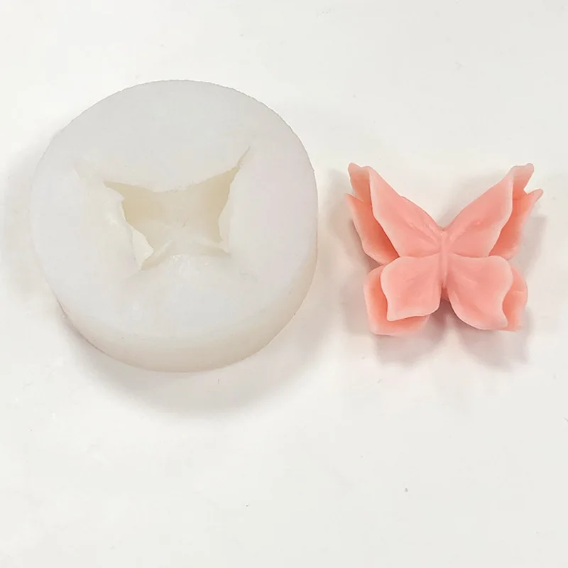 DM968 Double Winged Butterfly Epoxy Resin Molds 3D Butterfly Aromatherapy Candle Plaster Silicone Mold For Home Decoration