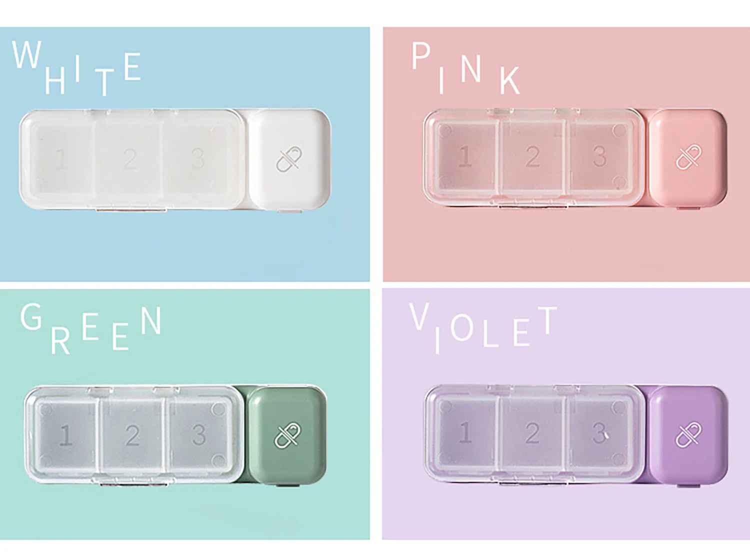 pill storage case Tablet separator with shrink blade protection - for cutting small or large pills in half pill organizer