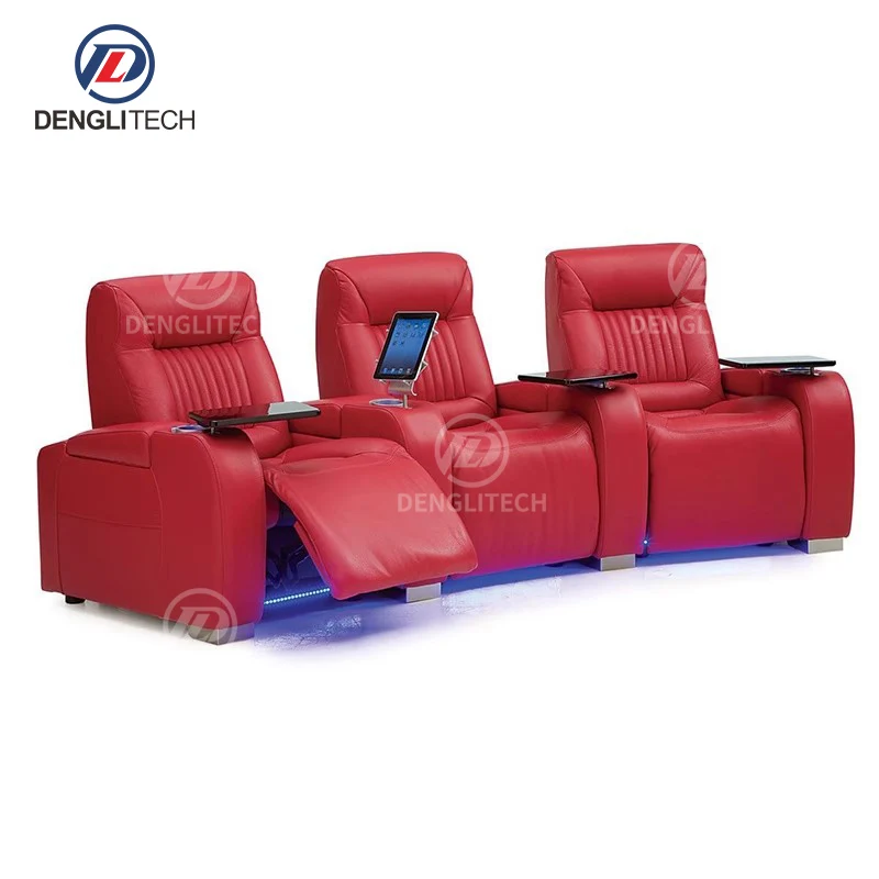 German New Fashion Multicolor Sectional Sofa With Storage Theater Furniture 3Seat Orange Luxury Velvet Recliner Fabric Sofa