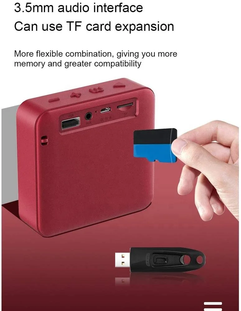 Home mini Blue tooth Speaker Mini Square Wireless Speaker with FM Radio 8h Playtime 33 Foot Range