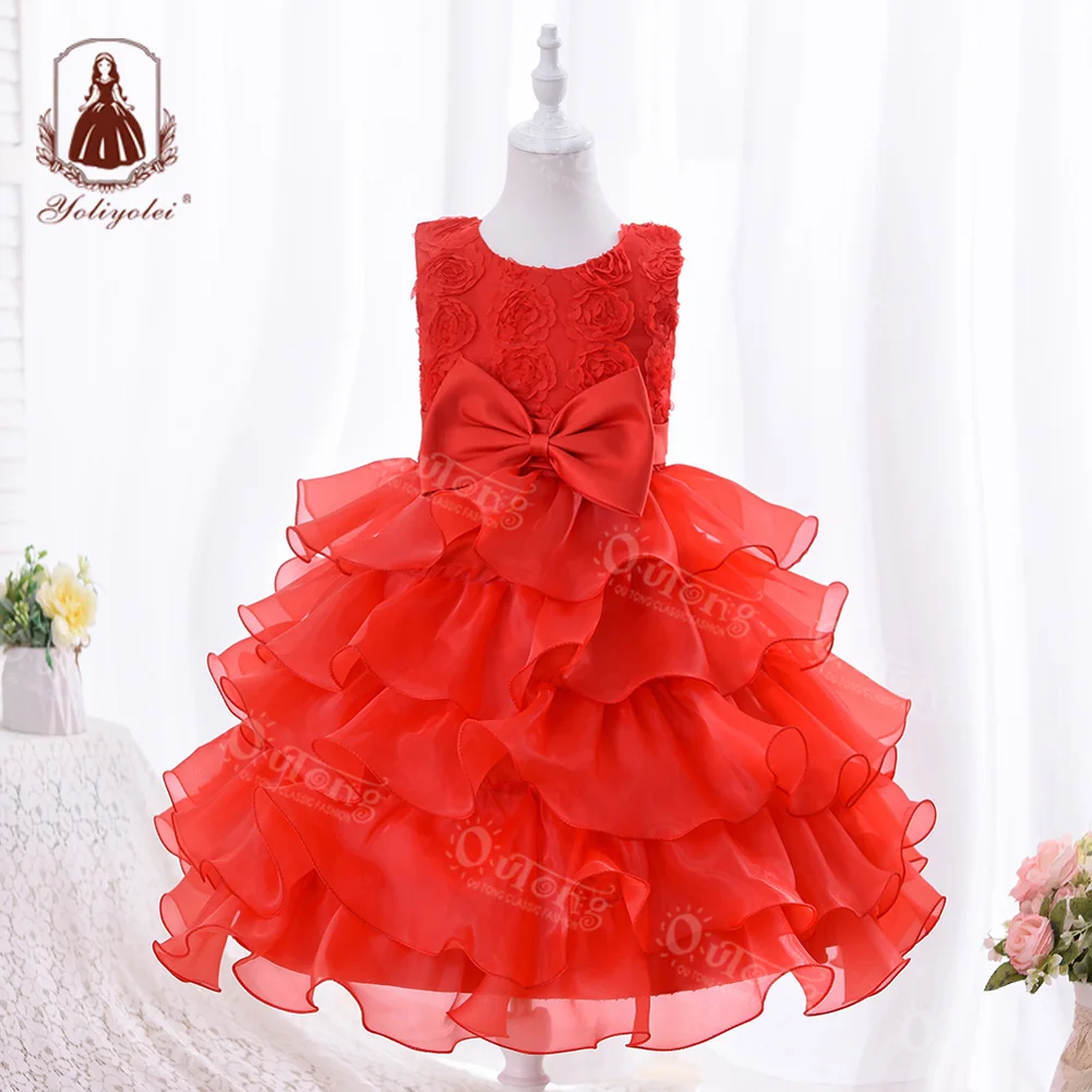 2021 Flower Girl Dress Premium Oem Factory Outong Vestido Da Menina De Flor Autumn Children Toddler Girl Dresses