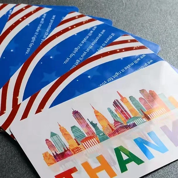 greeting card custom printing Custom Thank You Happy Birthday paper cards Special holiday  OEM Customized