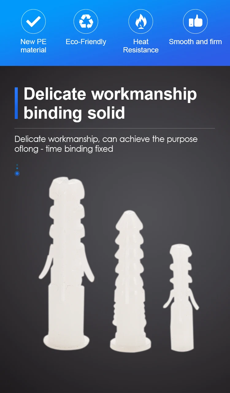 Factory direct sales  high quality PE expansion tubes wall plugs