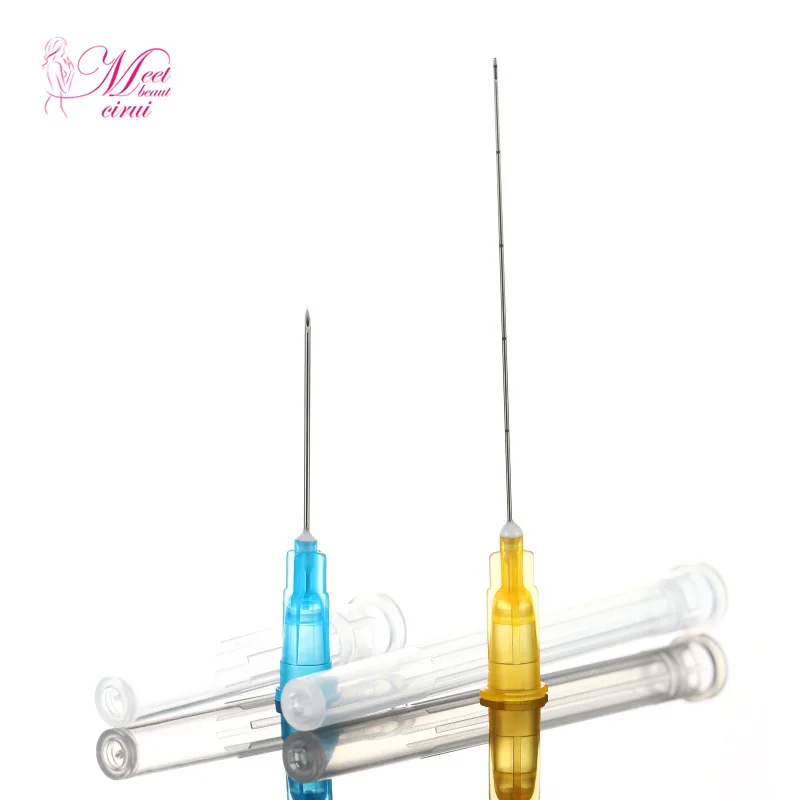 Disposable blunt tip micro cannula thread lift syringe needle
