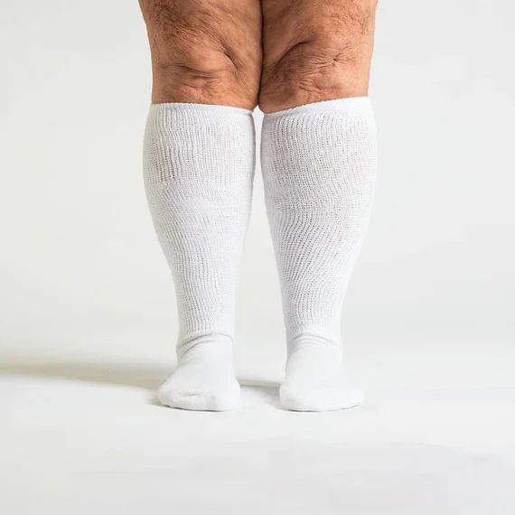Extra Width Diabetic Socks Super Wide Edema Sock for Swollen Feet Non Slip Cast Bariatric Socks