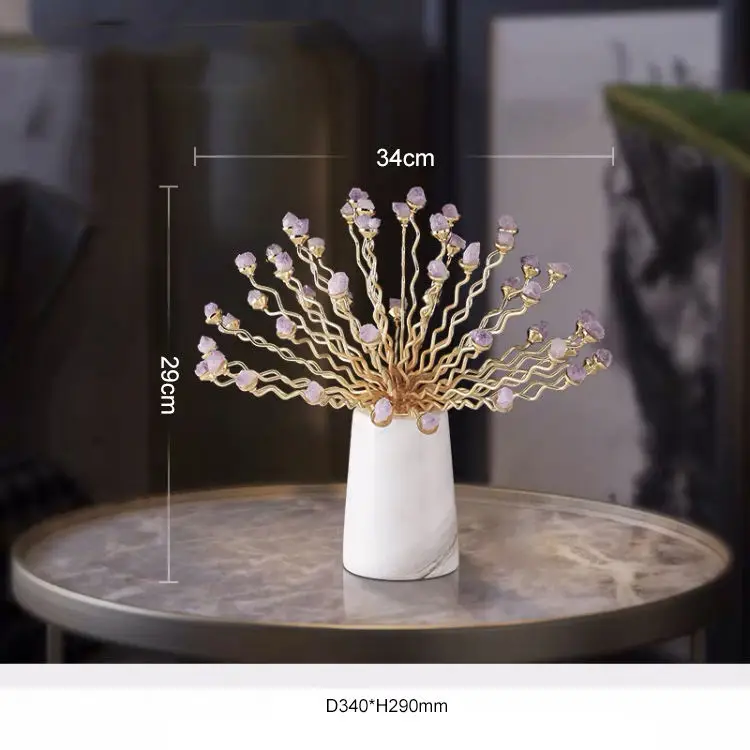 European Ornaments Natural Crystal Decor Postmodern Hotel Villa Home Furnishing Display Items Living Room Bedroom Accessories