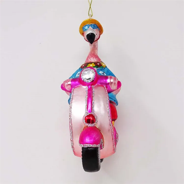 Best Selling Christmas Decorating Flamingo Glass Ornaments