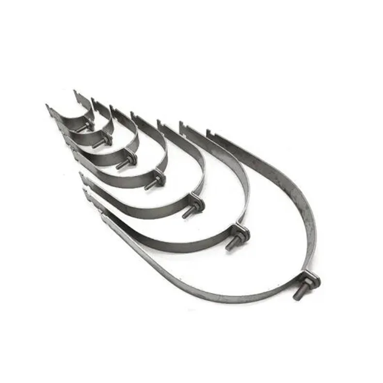 China Manufacturer Factory Price Emt Stainless Steel Straps Two Hole Pipe Clamp