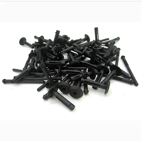 High Quality 25pcs 6mm Hole Black Nylon Rivets Car Trunk Fastener Retainer Clips for X5