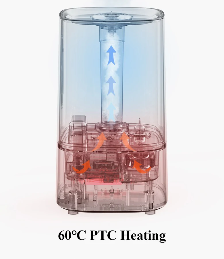 RUNAL Electric Automatic Control Large Hot And Cold Mist Big Humidifyer Smart Ultrasonic Air Humidifier For Home Bedroom Office