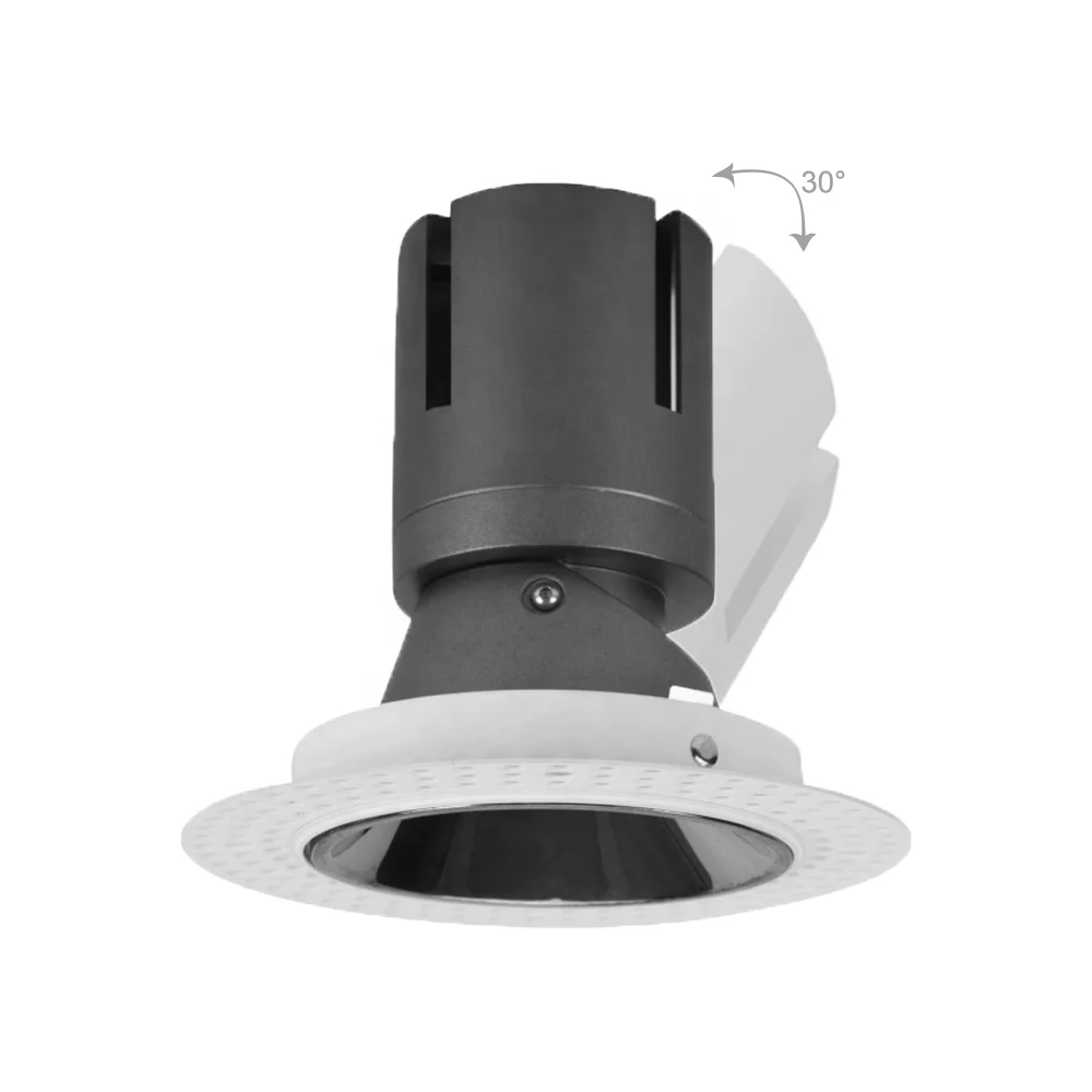 Adjustable Down Light Saa Frameless Spotlight Side View Deep Recessed Rimless Trimless Project Round Led Downlight for Hotel