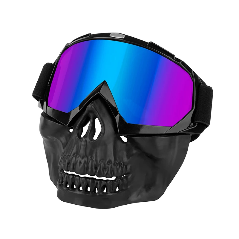 Anlorr 8059 Football Moto Cross Helmets Mask Goggles Windproof RTA Road Moto Glasses for Adult PC Frame Red Lenses for Cycling