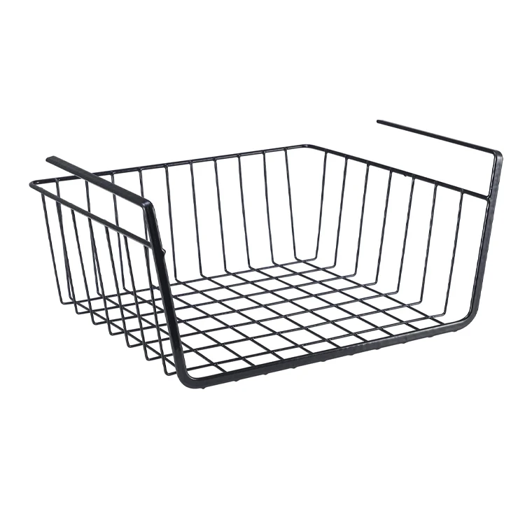 Stackable Metal Wire Under Shelf Hanging Storage Basket Under Cabinet Organizer Rack for Kitchen Pantry Desk Bookshelf Cupboard