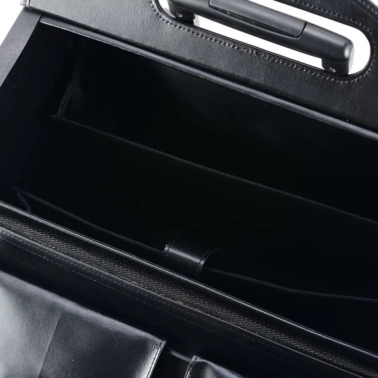 GLARY high quality pilot briefcase with wheels business portable flight pilot bag case with trolley briefcase hand luggage