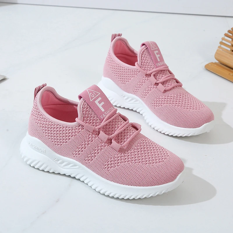 
Best selling women color fly knit sock sneakers 