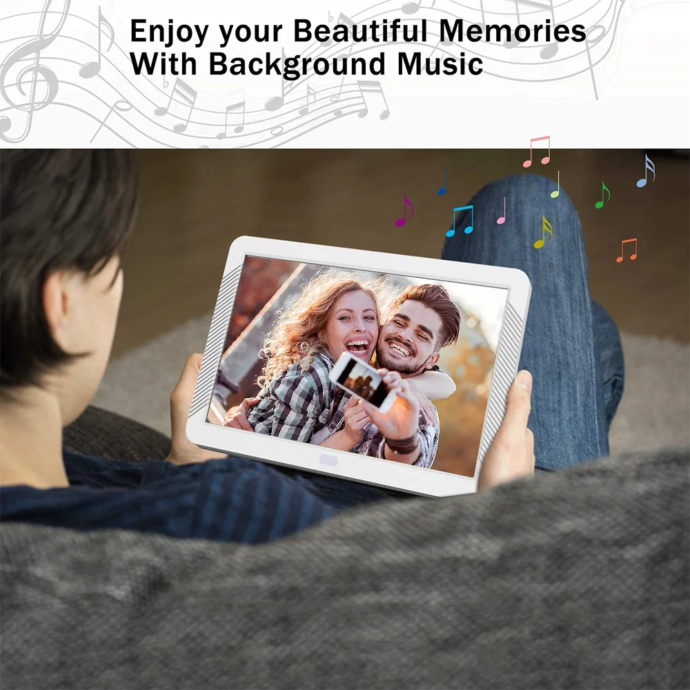 Amaboo Wholesale design of 8 inch LCD digital display photo frame sign USB SD card player