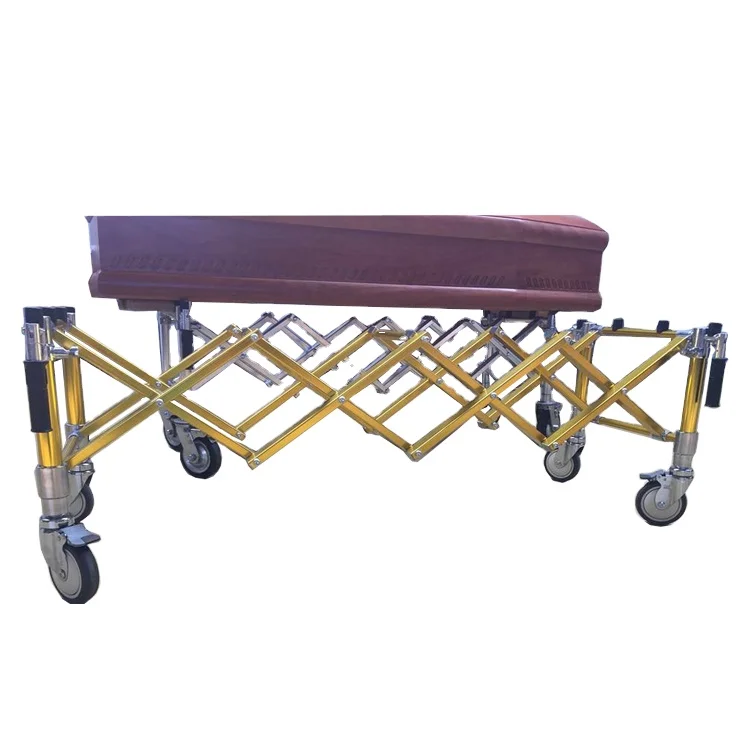 THR-CTJ03 Different Color Stainless Steel Funeral Products Church Truck Coffin Trolley