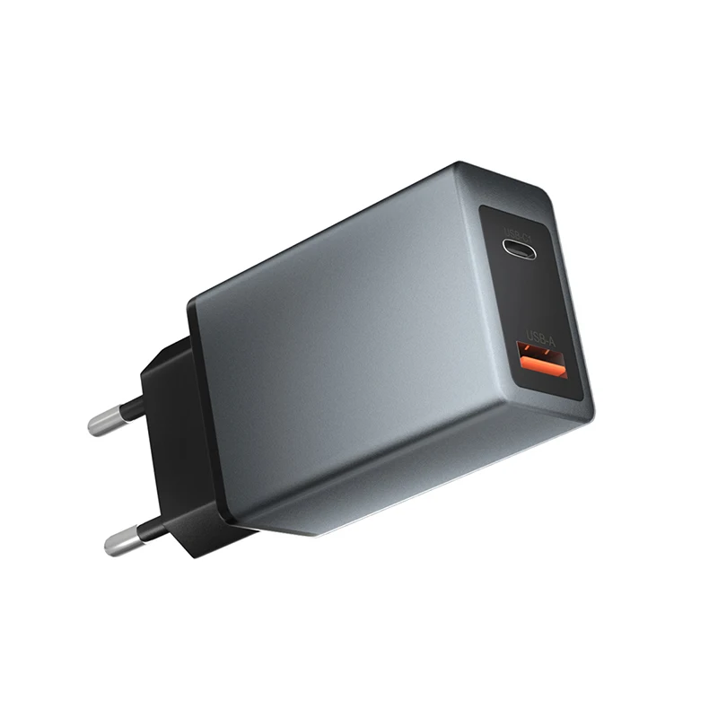 EU Korea AU US Plug GAN PD 3.0 65W Charger Dual USB C Fast Wall Mounted Type C Quick Charger