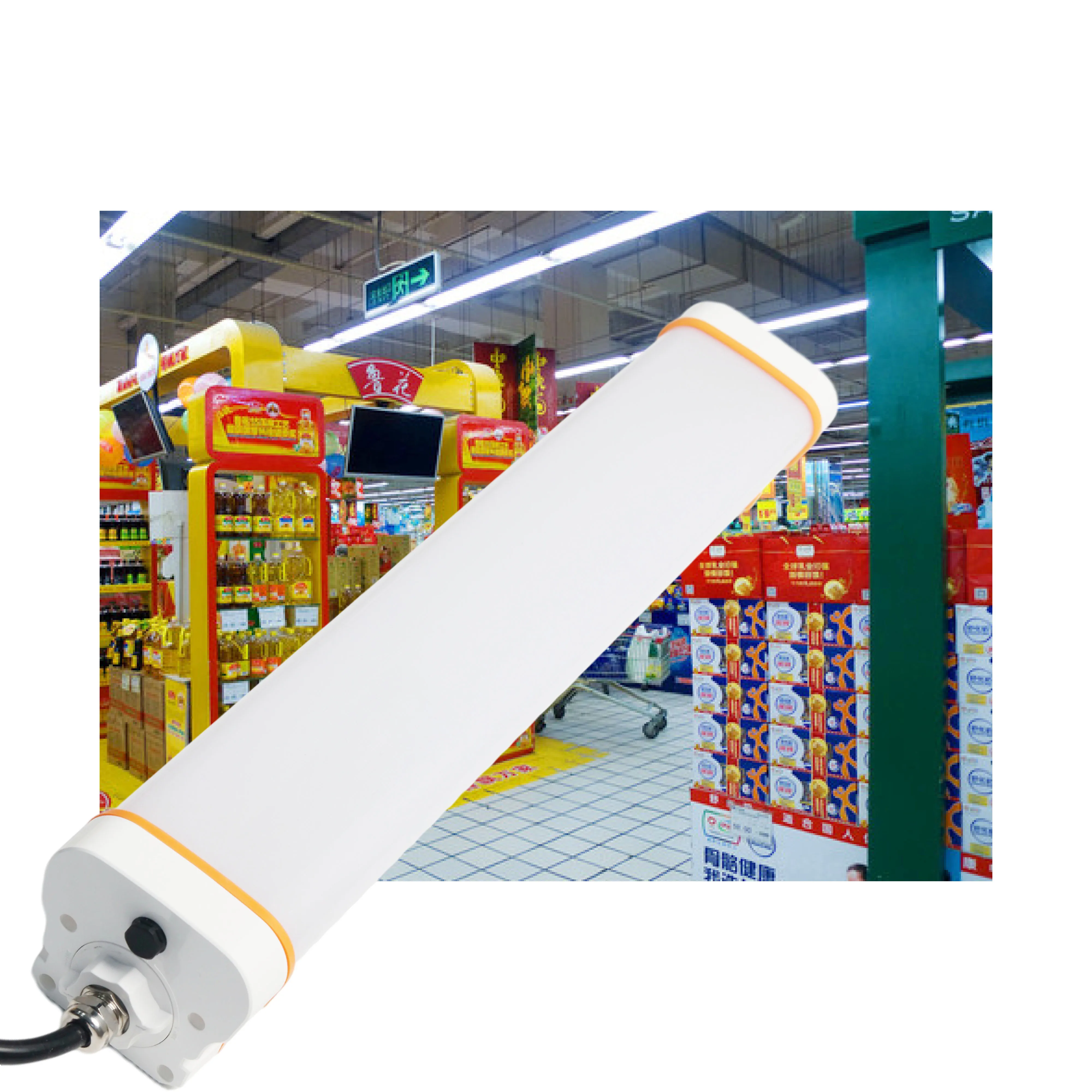 600MM 50W Tri-proof LED Tube  IP66 Waterproof LED Lamp for Garage Basement Warehouse