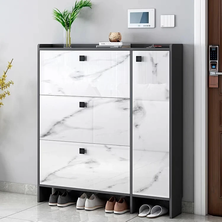 ULINK LOWEST PRICED Wooden White Side Storage Furniture set 3 Floors Shoe Cabinet For living room Rack modern style