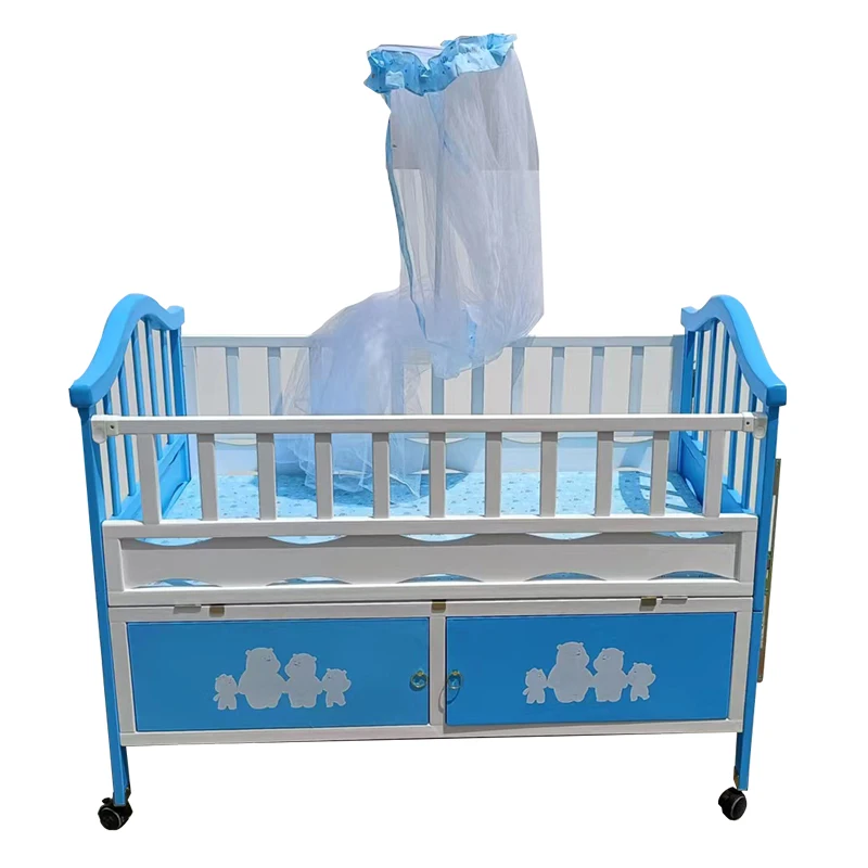 Indian Pakistan popular baby bed Baby Sleep Swing Cribs hand shaking cradle cot Baby Cradle Bed