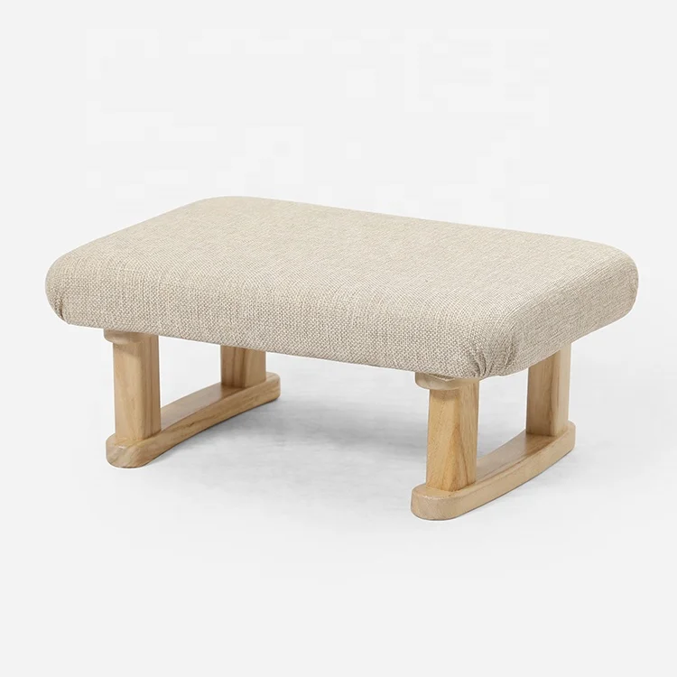 Fabric Cover Pine Furniture Foot Rest Kids Stepping Stools Beach Ottoman