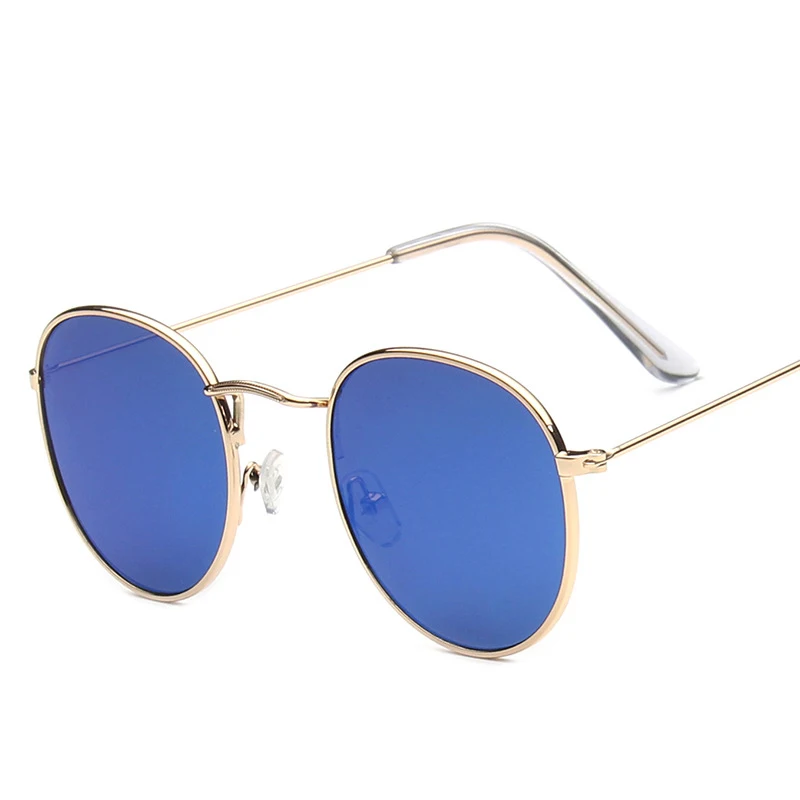 Metal Round Frame 3447 occhiali da sole wholesale Top quality latest UV400 round real glass lenses sunglasses unisex