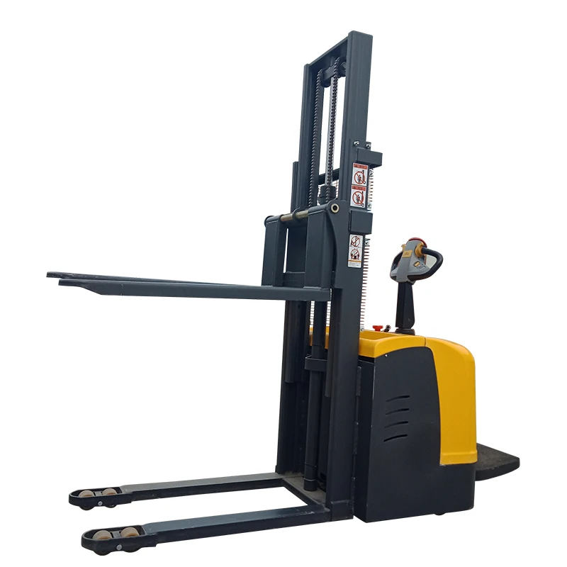 Fully electric hydraulic pallet stacker with big drive motor large power output brand controller excellent stacker for sale