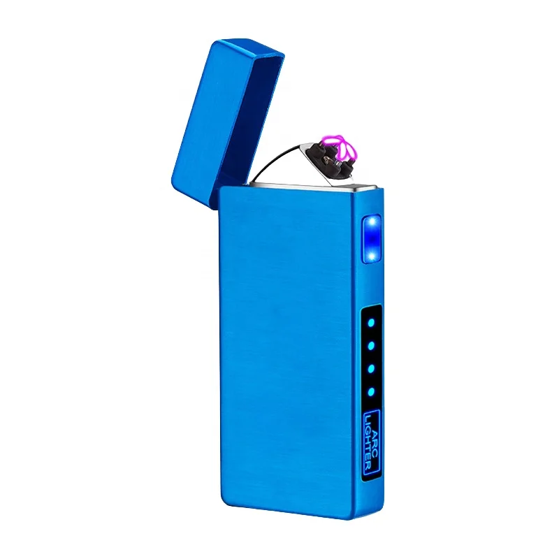 Promotional Gifts Touch Screen Electronic Lighter Double Arc Electric Ignition Windproof USB Rechargeable Cigarette Lighters