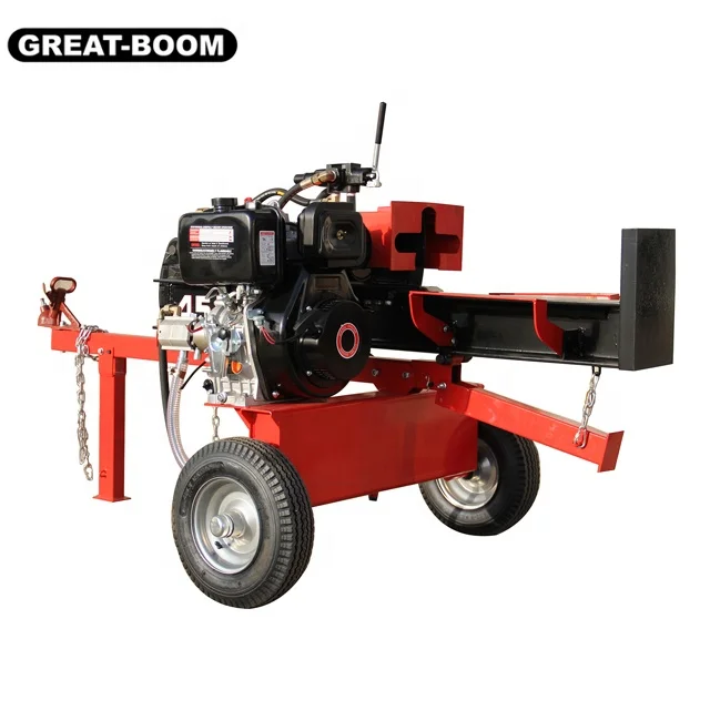 Hot sale 45ton wood cutting machine with diesel engine electric start firewood processor wood log splitter for forestry