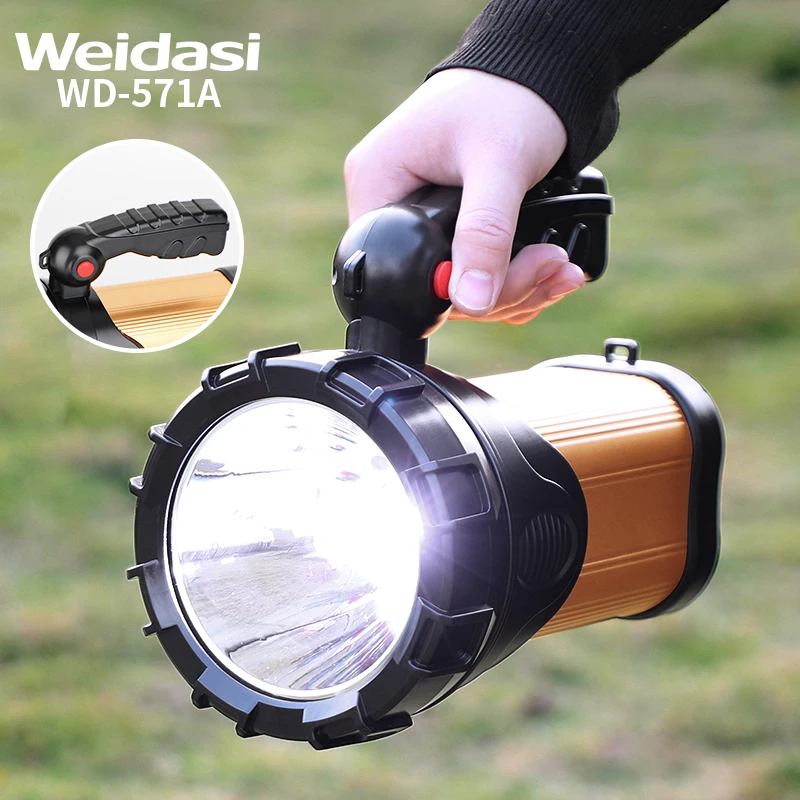 High power handheld LED search light rechargeable led emergency searchlight