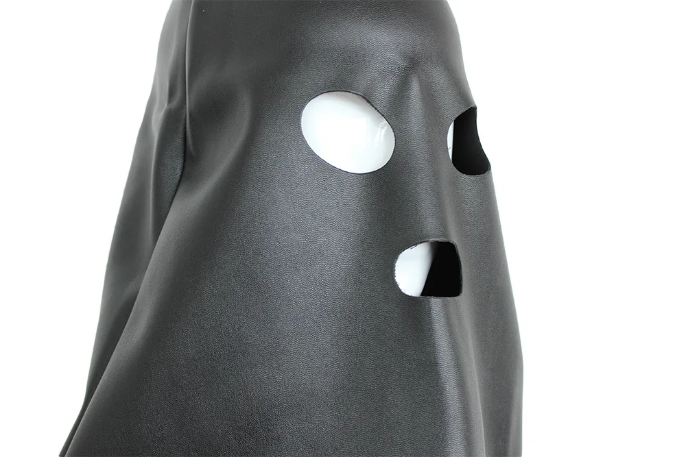 PU Leather Head Mask BDSM Hood Mask Open Eye Headgear Role Play Erotic Fetish Open Mouth Hood Slave Restraint Kinky Halloween