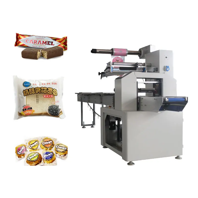 
Pillow type horizontal biscuit packaging machine biscuit chocolate bar pillow packaging machine 