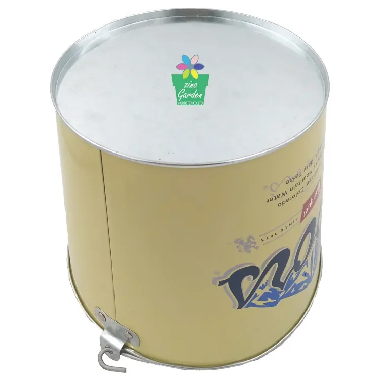 Galvanized ice cooler 5 Quart color metal bucket with bottle openers and CMYK Logo