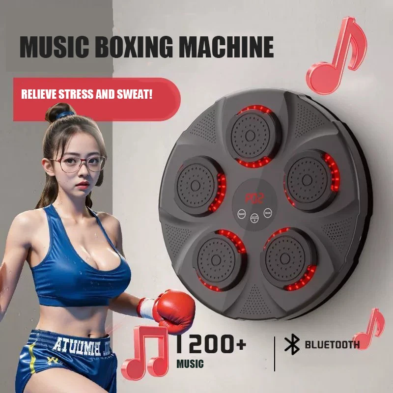 High Quality Smart Blue Tooth Music Boxing Target Training Machine Equipment For Adult Electronic Wall Mount Boxing Reaction
