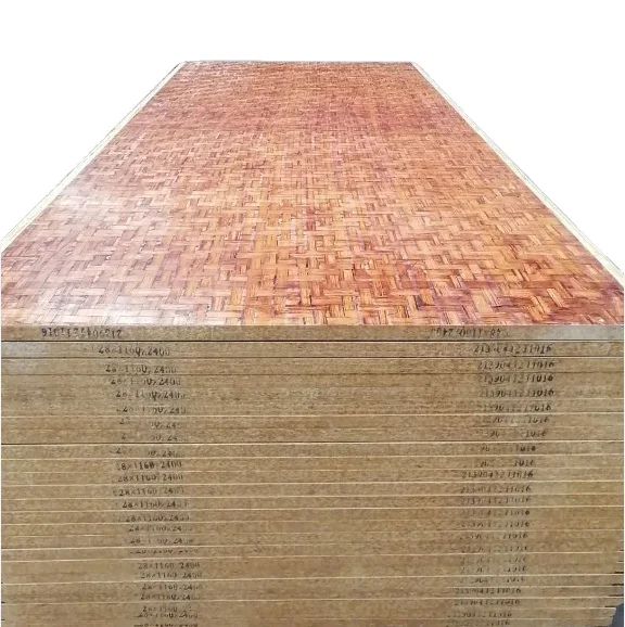 Покрытая пленкой бамбуковая матовая 28 мм фанера для автобусного или контейнерного пола