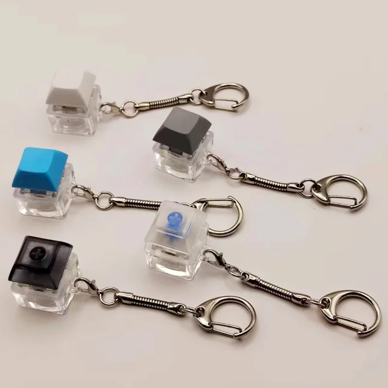 Small Sugar Cube Color Mechanical Keyboard Tester Decompress Entertainment Color Tester Keychain Pendant