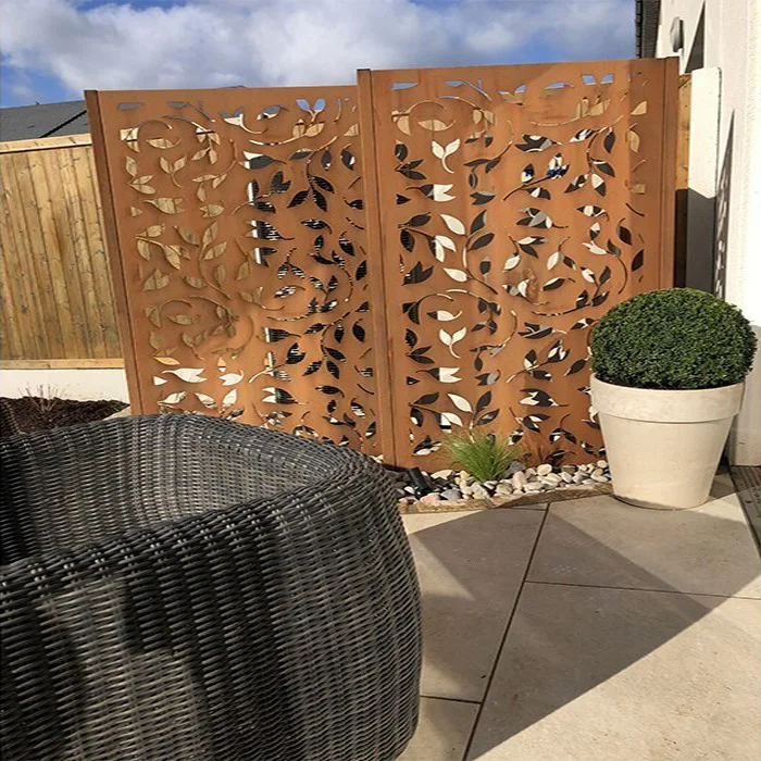 Декоративные садовые панели алюминиевый забор стена садовый ворота экран конфиденциальности стальной Corten