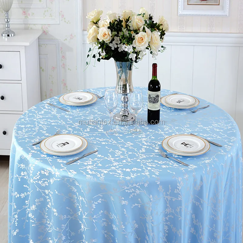 Custom Printed 100%Polyester Water Proof Oil Proof Round Table Cloth