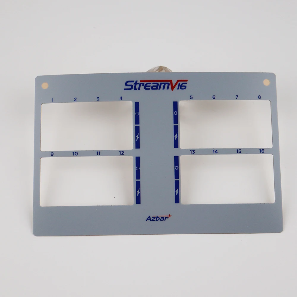 Печатная накладка с вырезами и лейблом Lexan