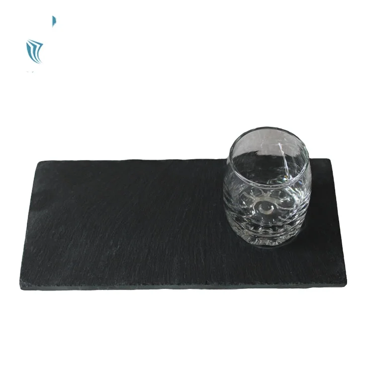 Wholesale Book Shape Packaging Set Of 5 With 4 Cheese Knifes Black Custom Logo Rough Edge Slate Stone Walnut Cutting Board