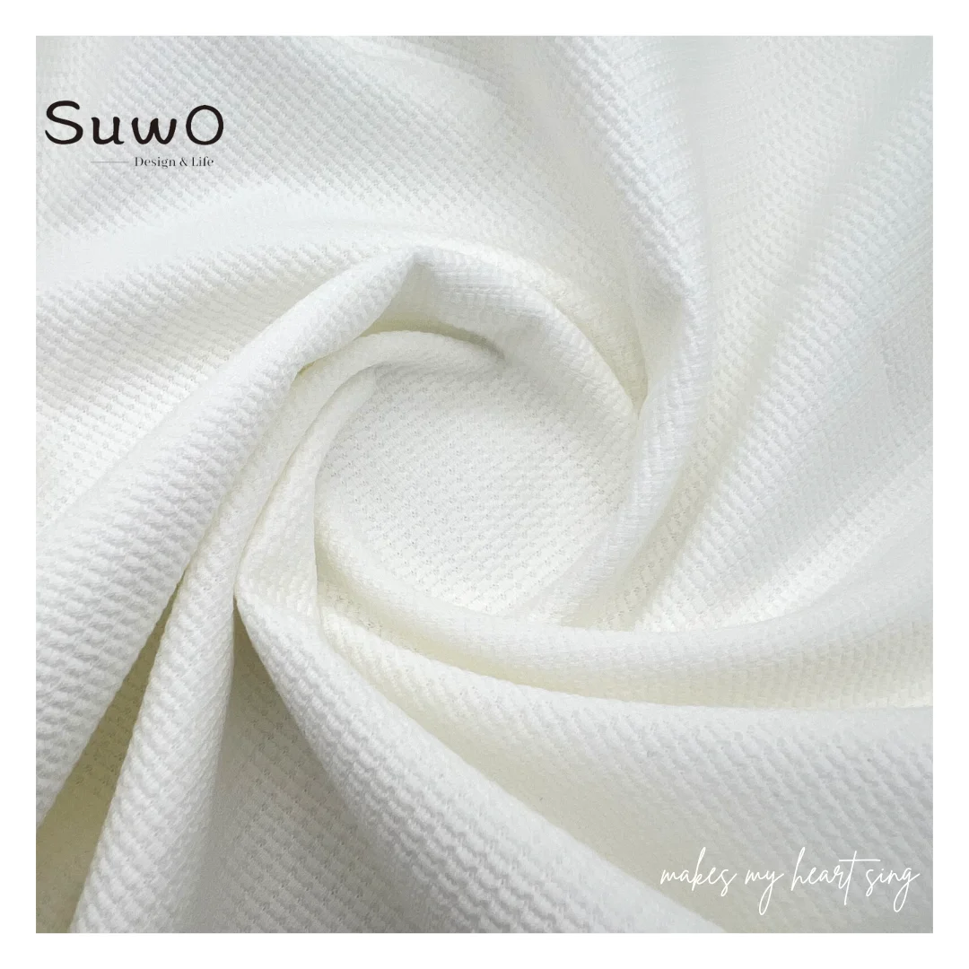 High quality Cubic Waffle Fabrics cotton solona Materials One-sided jacquard High-end Design for women dresses clothing CVC