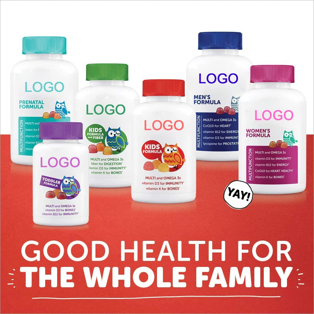 2021 Factory Supplier OEM/ODM Service Hot Sale Organic Multivitamin Gummies With Omega 3 Support Immune And Bone