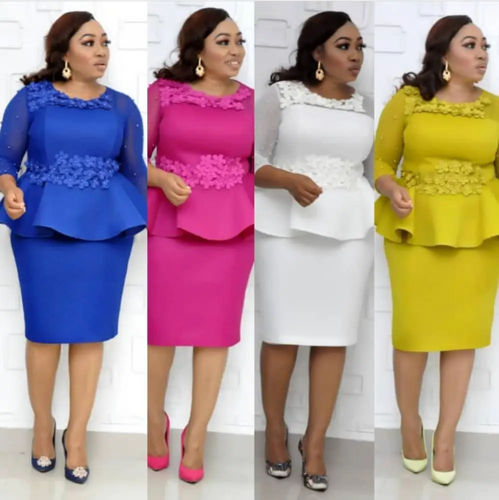 
Plus size 3XL ladies women office dresses from turkey 