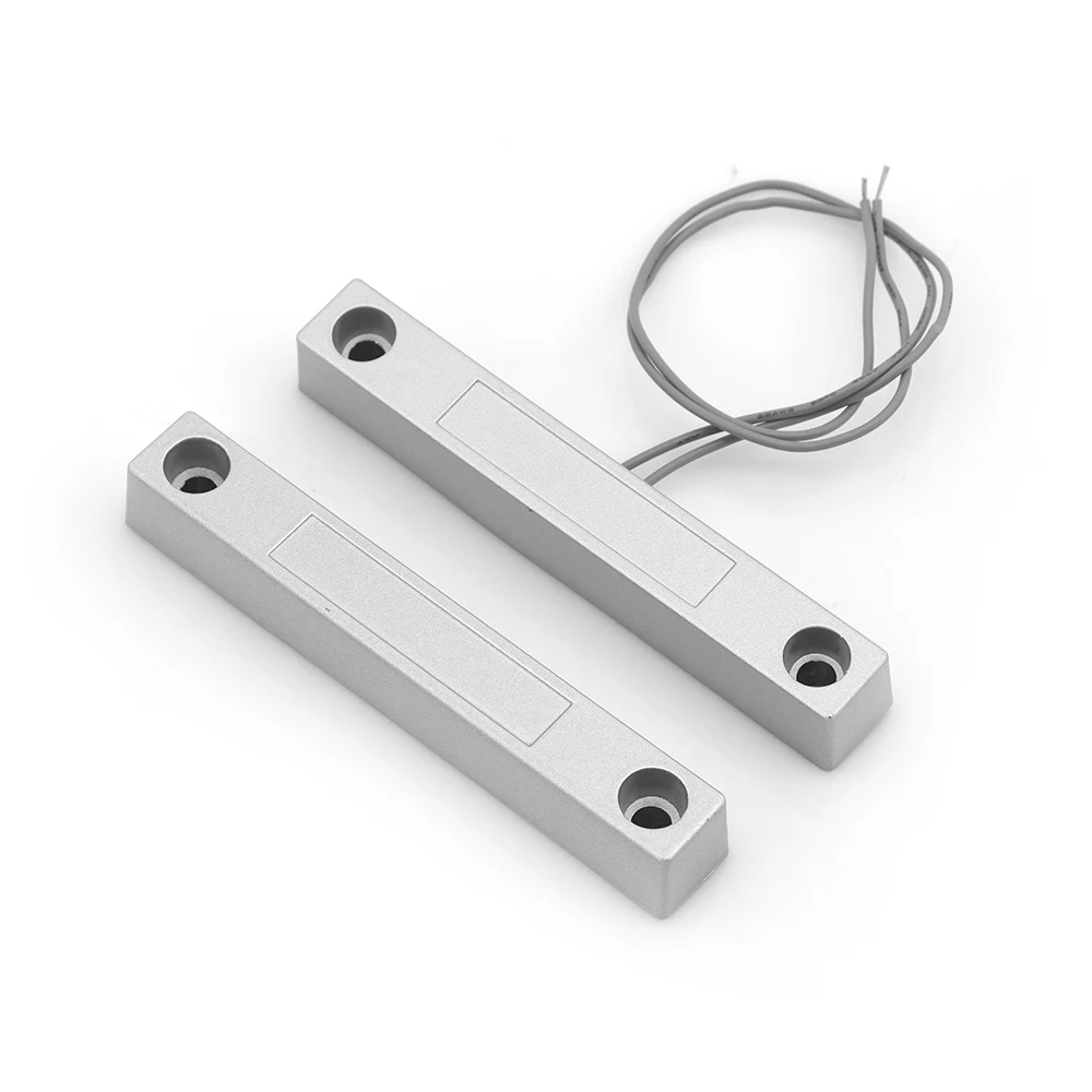 Surface Mounted Aluminum Alloy Material NC / NO Home Safety Wired Magnetic Door Contact