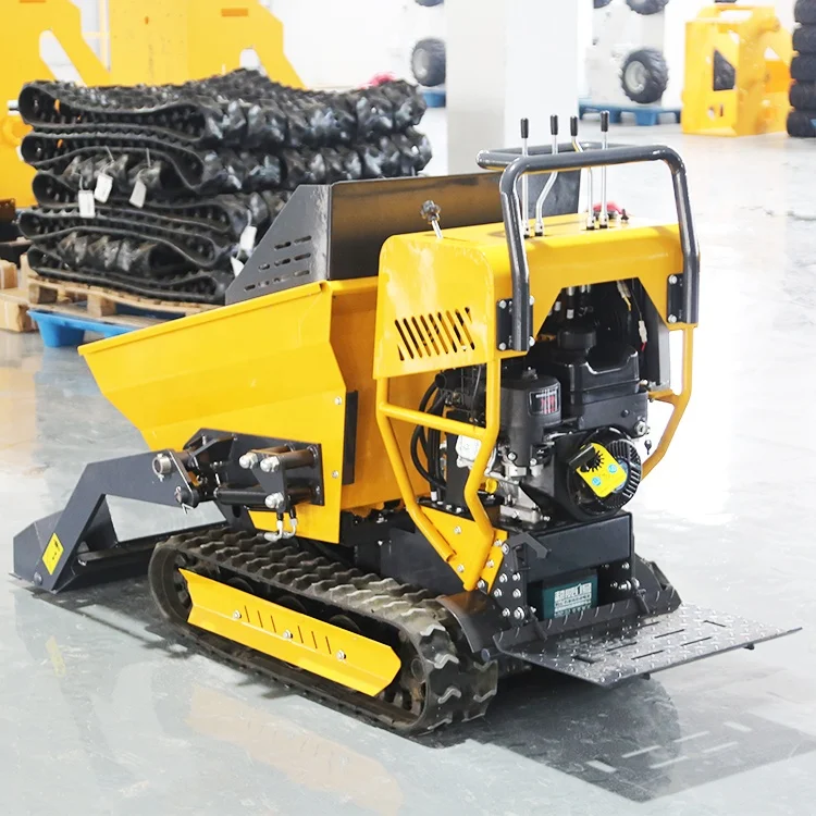 Crawler Transporter Multi-Functional All-Terrain Truck Orchard Tracked Dump Truck Hydraulic Dumping Tipper Truck