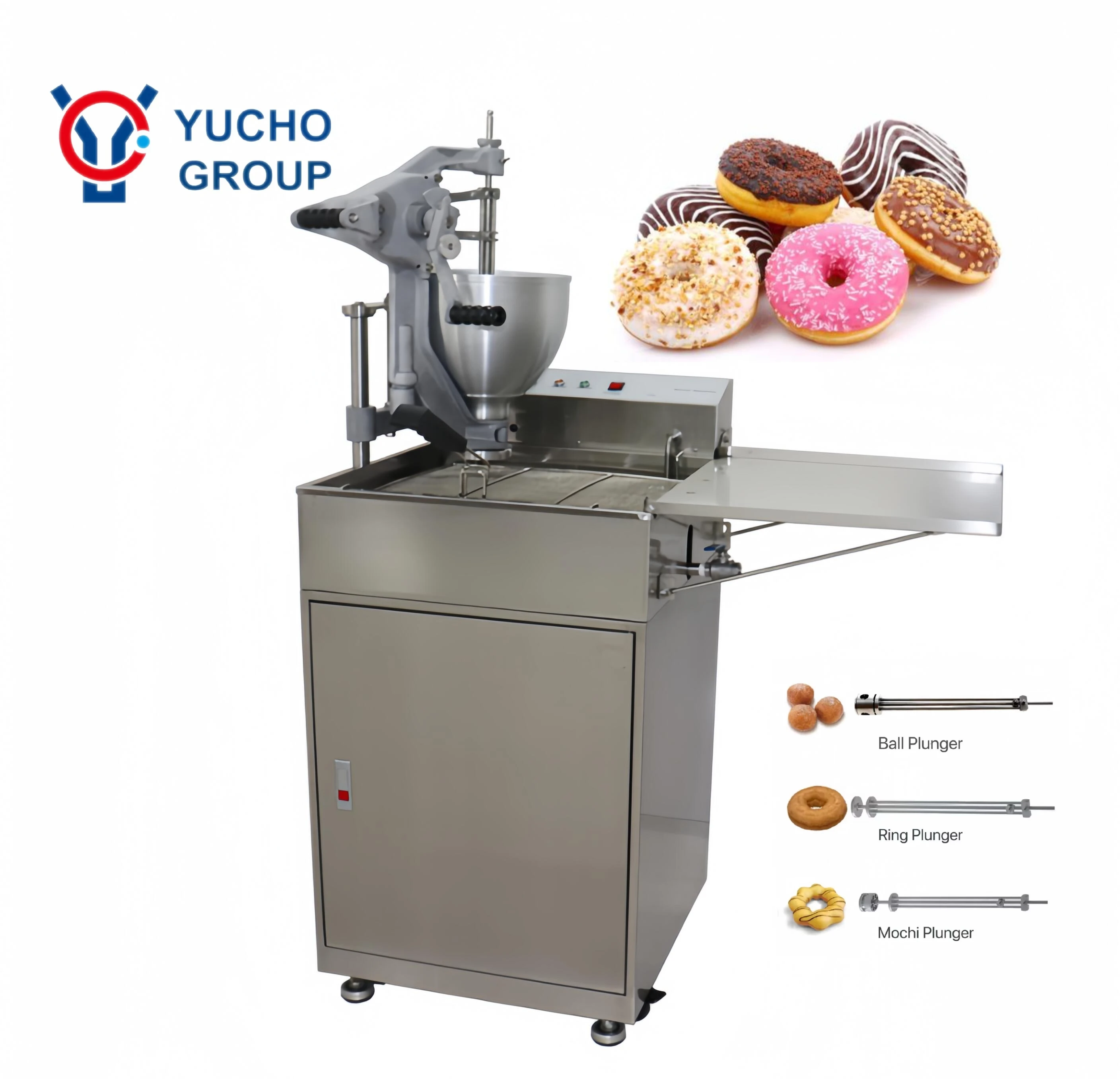 30-90MM Doughnut Manual T103 Vertical Mochi Donut Machine  Mechanical 9L Hopper Donut Maker Multi-function Fryer